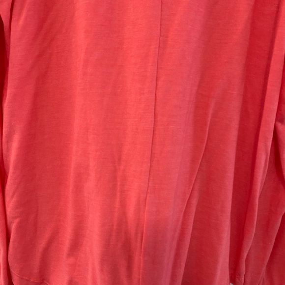 NWT! Coral colored raw edge long sleeve top - Picture 5 of 7